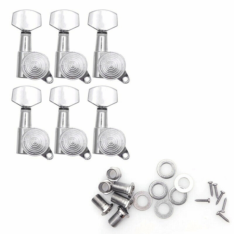 6R Chrome Locked String Tuning Pegs Key Tuners Machine Heads for Acoustic E