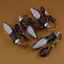 12V Motorcycle Warning DRL Light LED Signal Dual Color Indicator 4pcs Blinker