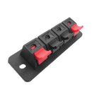 2x 4 Position Push In Jack Spring Audio Speaker Load Terminals Panel Connector