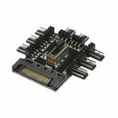 Multi Way Splitter Cooler Cooling Fan Hub PC Computer SATA 1 to 8 3pin 12V  Y7H7