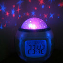 Kids Room Sky Star Night Light LED Projection Lamp Music Alarm Clock Calendar