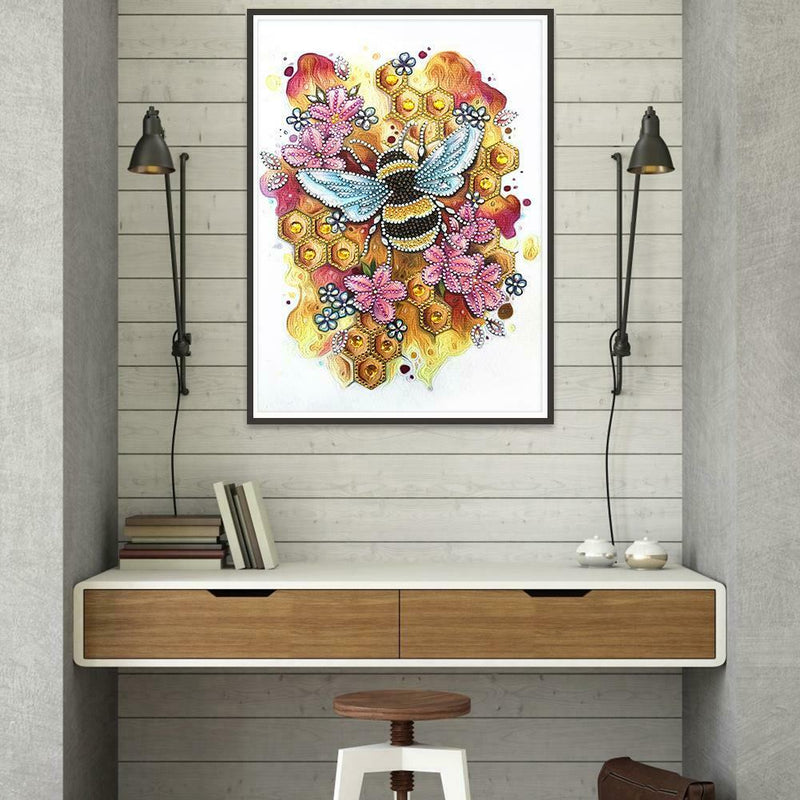 5D DIY Special Shaped Diamond Painting Bee Cross Stitch Mosaic Craft Kits