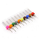 10Pcs Titanium Coated Carbide Engraving Milling Cutter CNC Rotary Burrs PCB teyp