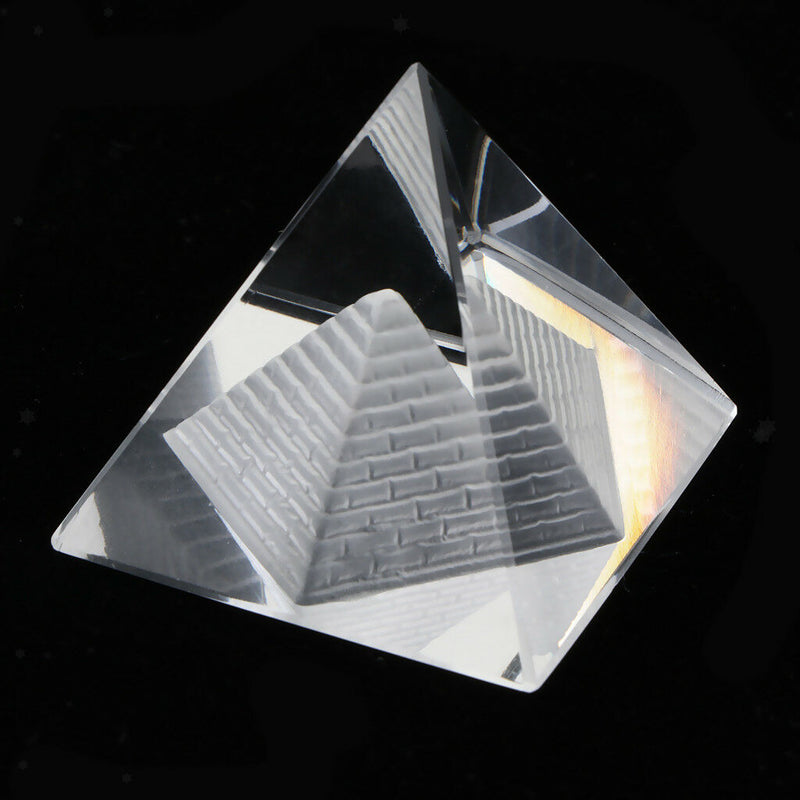 1.57inch Clear Crystal Pyramid (No Stand) Kids Boys' Girls' Bedroom Decor