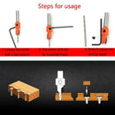6Pcs Woodworking Step Drill Bit 2.8*8Mm-3.2*10Mm Countersunk Head Wood Tape