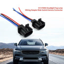 2x H13 9008 Headlight Fog Lamp Bulb Wiring Adapters Male Sockets Connectors