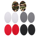 2Pcs Black Iron-on Oval Elbow Knee Patches DIY Repair Sewing Applique