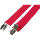 Rose-red Unisex Clip-on Suspenders Elastic Y-Shape Adjustable Braces