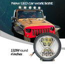4"inch LED work Light Bar 12V 24V Flood Spot Combo Beam Off Road Lamp Round
