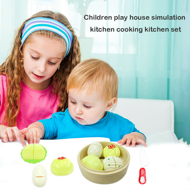 6 Pieces Simulation Food Steamer Set Kids Cooking Kitchen Pretend Play Toys