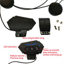 BT12 Wireless Motorcycle Bluetooth V4.0 Helmet Headset Handsfree Headphones