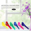 10pcs DIY Artificial Birds with Clip Simulated Colorful Feather Home Decor
