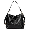 Women Bag Soft PU Leather Messenger Totes Handbags Shoulder Bags(Black)