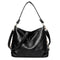 Women Bag Soft PU Leather Messenger Totes Handbags Shoulder Bags(Black)