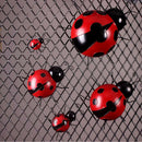 Metal Garden Wall Art Decorative Set of 2 Cute Ladybugs Outdoor Wall Sculptures