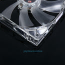 Green LED Light CPU Cooling Fan Clear Case Quad 12CM Heatsink for Computer PC