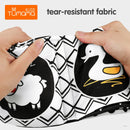 4 PCS Soft Fabric Baby Cloth Activity Black and White Books with Rustle Sound