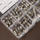 100X Fast-blow Glass Fuse 5x20mm Quick Blow Glass Tube Fuse Assorted Kit 0.2-15A