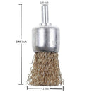 15 Pack Brass Coated Wire Brush Wheel & Cup Brush Set with 1/4-Inch Shank,