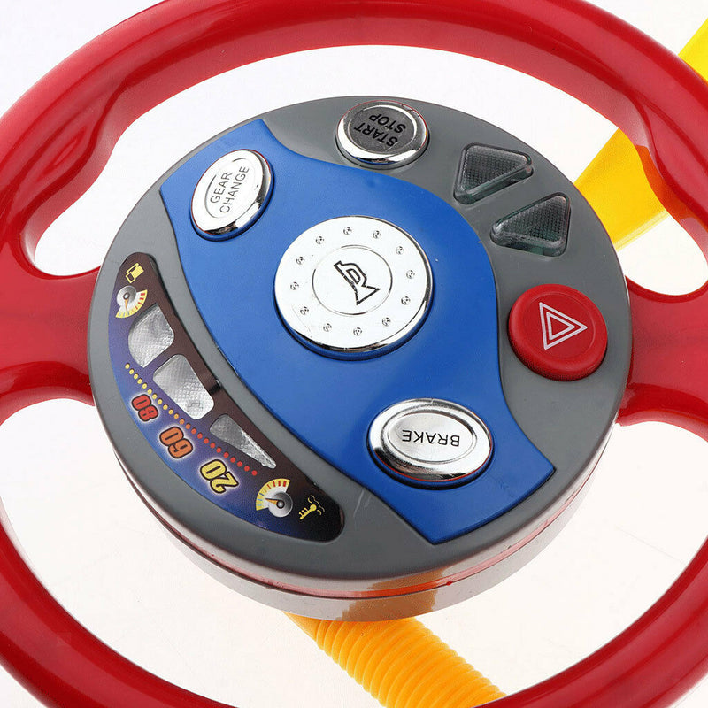 Electric Driving Steering Wheel for Kids Car Rear Seat Toys Baby Children Driver