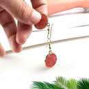 Fashion Women Round Crystal Dangle Ear Hook Circle Drop Earrings Jewelry