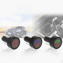 Car Charger 2.1A Phone Charger 12V/24V Digital Voltmeter Thermometer (Red) A