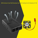 ABS Enclosure Case Shell Housing Cover with Cooling Fan for Raspberry Pi 4B