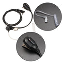 2 Pin Acoustic Tube Headset PTT Mic Earpiece for Baofeng Kenwood Radio