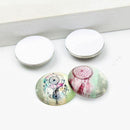 50 PCS Mixed dream catcher photo round dome glass cabochons 12mm diy handma E9Q8