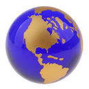 Mini Crystal Earth Ball 60mm (2.4in.) Home and Office Decor Educational Gift