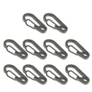 50x Mini Alloy Key Buckle Snap Spring Clip Hook Carabiner Keychain Gray