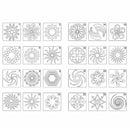 24pcs Mandala DIY Painting Drawing Templates Ruler Stencil Scrapbooking Crafts