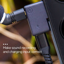 Black Dual USB-C 3.5mm Input Audio Mic Adapter for Insta360 ONE X2 Durable