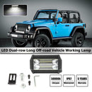 For Car Motorcycle 2 Row 3030 10800LM 6500K Waterproof LED Work Lamp White Light