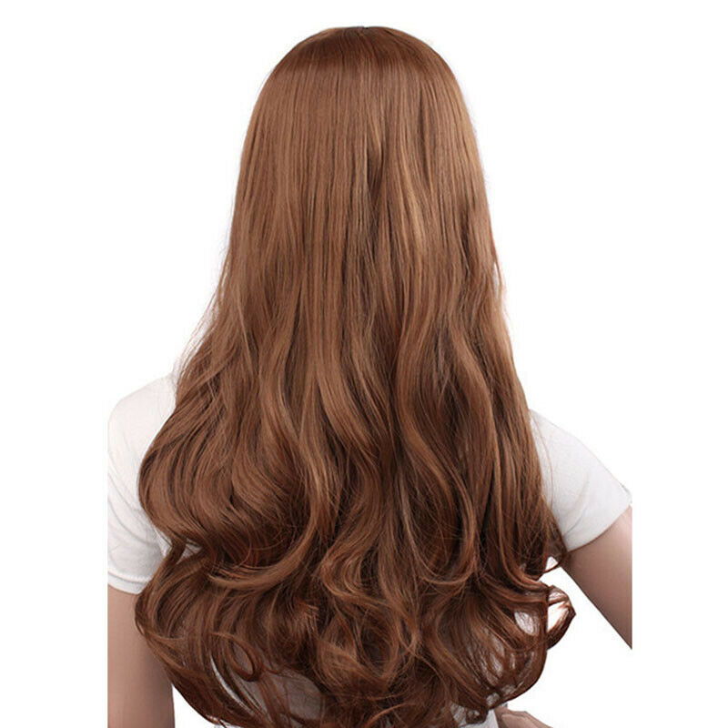 Map Of Beauty Long Loose Wave Wigs For Women Heat Resistant Black Light Dar G8Q8