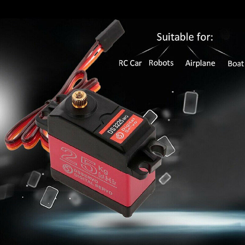 DS3225 Metal Gear Waterproof Torque Digital Steering Servo 25KG For RC Car Robot
