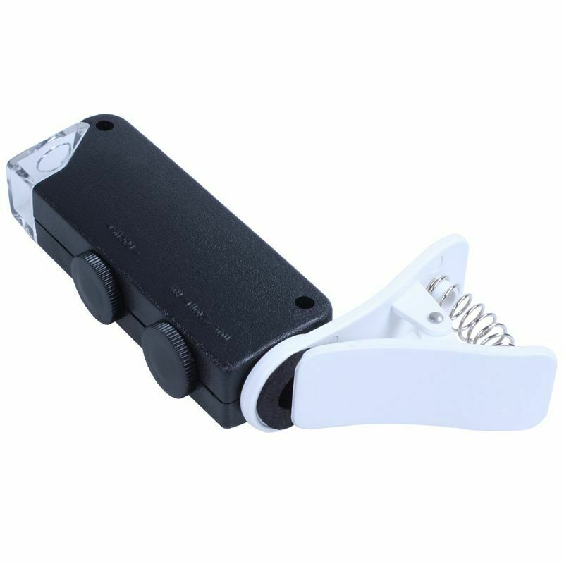 60X-100X Optical Zoom Mobile Phone LED Microscope Lens with Universal Clamp N2Q5