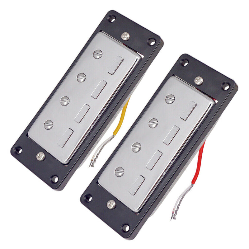 Set Mini  Pickup Bridge And Neck For 4 String Bass Guitar DIY Parts