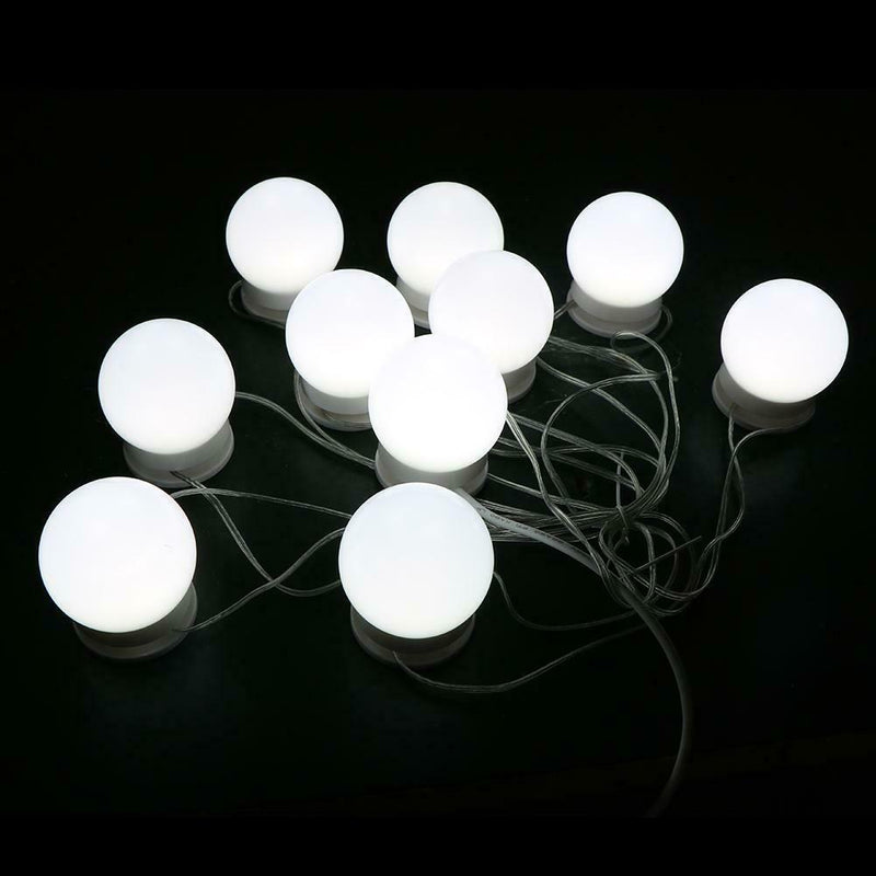 10x LED Makeup Mirror Light Bulb Kit Hollywood Style Vanity Dressing Table Lamp