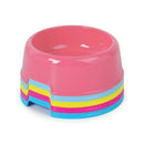 Candy Color Dog Plastic Bowls Cat Food Water Feeder Bowls Pet Feeding Suppl D5N5