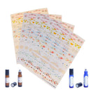 4 Sheets Empty Essential Oil Perfume Bottle Roller Labels Stickers Oval Roun3C