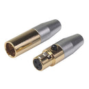 2pcs Mini 3 Pin XLR Male Female Connector Audio Plug Adapter for Microphone