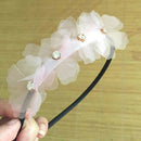 100 Pieces Tulle Chiffon Flower Shape Embellishment for DIY Hair Accessories