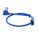 USB 3.0 Right Angle Male to USB 3.0 Female Extension Cable 1 FT S9E5