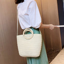 Popular Women's Straw Bag Paper Shoulders Hand-Woven Bag Holiday Woven Bag