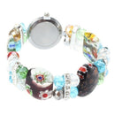 Glass Crystal Bracelet with Round Dial Watch Y8B6
