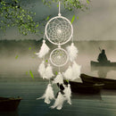 Handmade Dream Catcher Feather Wall Car Hanging Decoration Ornament White