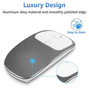 Metal Bluetooth and 2.4G Wireless Mouse Alloy Ultra-Thin Recharge Portable  F3E4