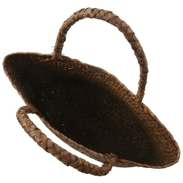 5X(Casual Straw Bag Natural Wicker Tote Bags Women Braided Handbag For Gar S7Z7)
