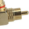 1 Male Plug To 2 Female Video Audio Splitter RCA Plug Angled Plug